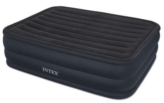 Most Comfortable Air Mattress Intex Raised Downy Airbed with Built-in Electric Pump, Queen, Bed Height 22