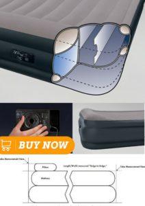 Intex Pillow Rest Raised Airbed with Built-in Pillow and Electric Pump, Twin