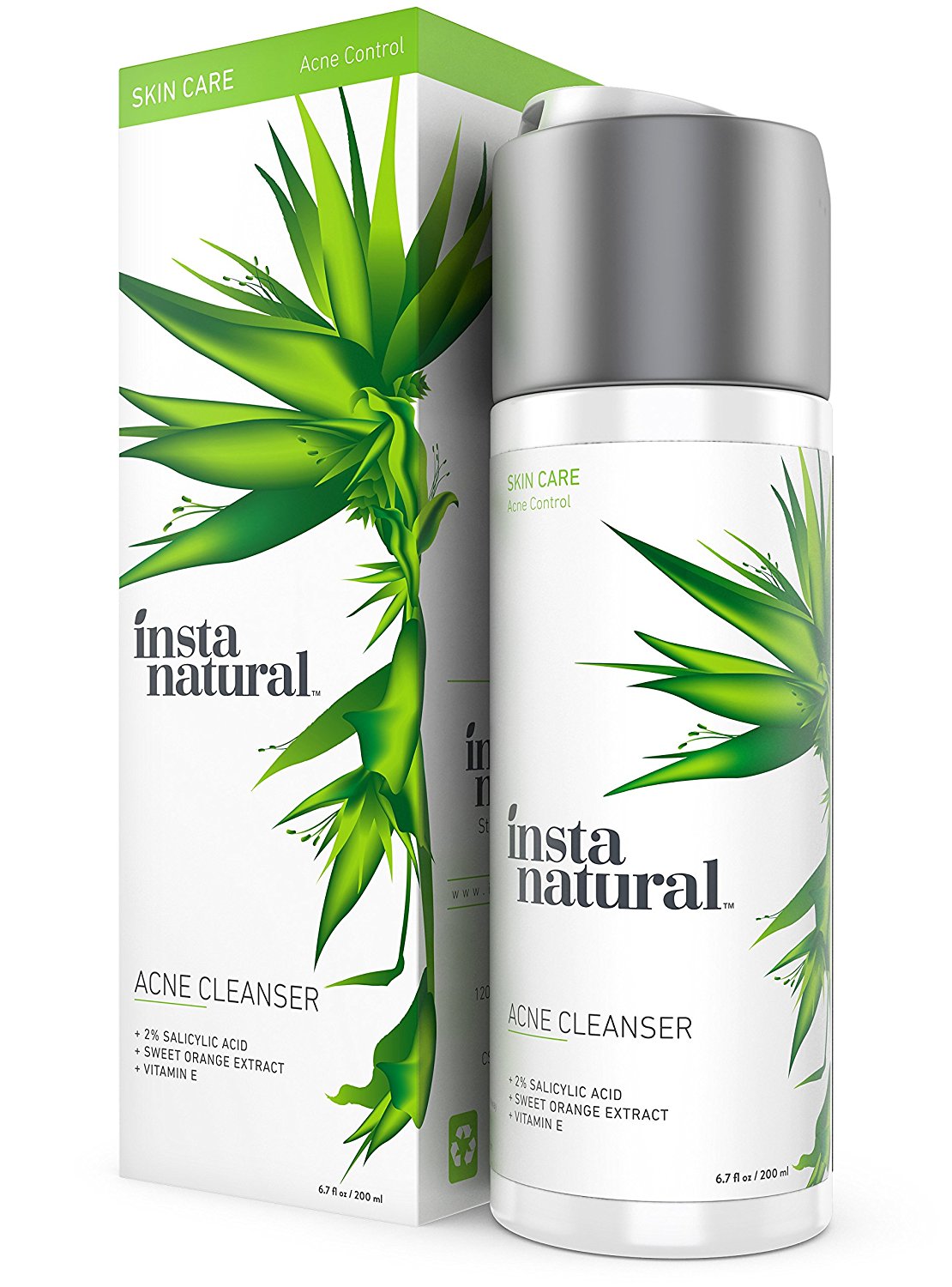 InstaNatural Acne Face Wash – With Salicylic Acid – Best Cleanser Treatment for Smooth Complexion