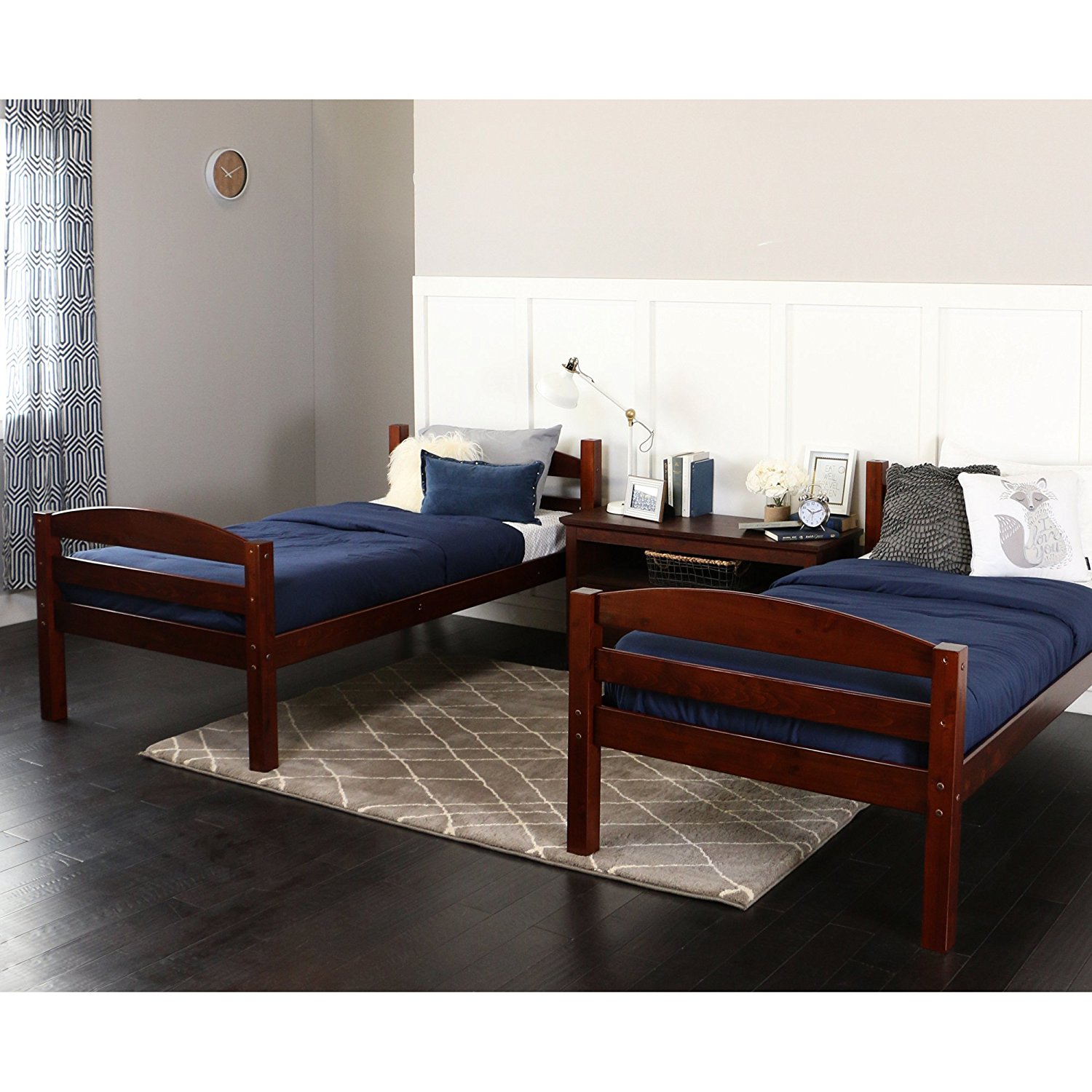 Best Bunk Beds Walker Edison Solid Wood Separable Bunk Bed