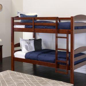 Best Bunk Beds Walker Edison Solid Wood Twin over Twin Bunk Bed