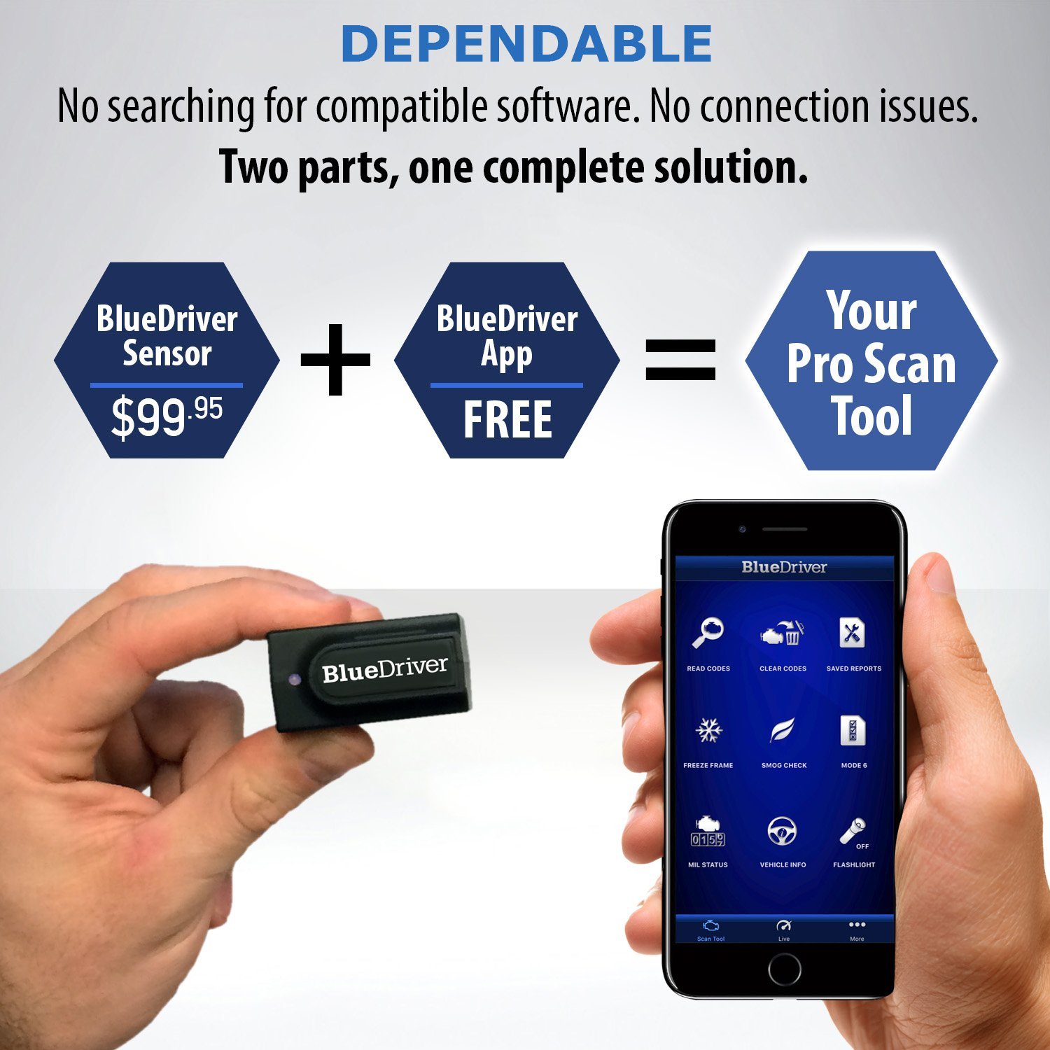 Best OBD2 Bluetooth - BlueDriver Bluetooth Professional OBDII Scan Tool for iPhone, iPad & Android
