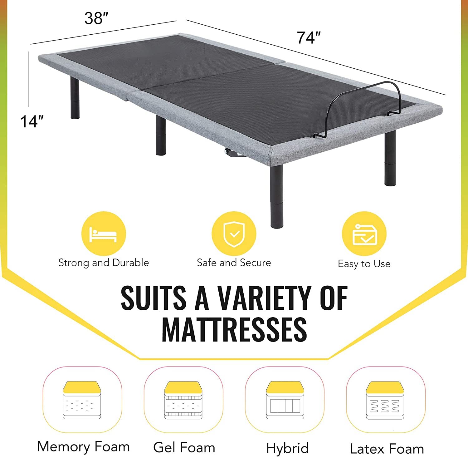 CO-Z Adjustable Bed Review - Mattress Compatibility