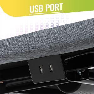 CO-Z Adjustable Bed Review - USB Ports