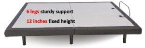 Ghostbed Adjustable Base Reviews - 6 legs & 12 inches height