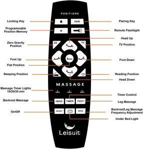 Leisuit Adjustable Bed - Remote Control