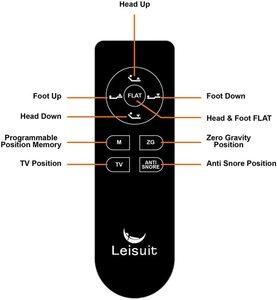 Leisuit Upholstered Adjustable Bed Review - Remote Control