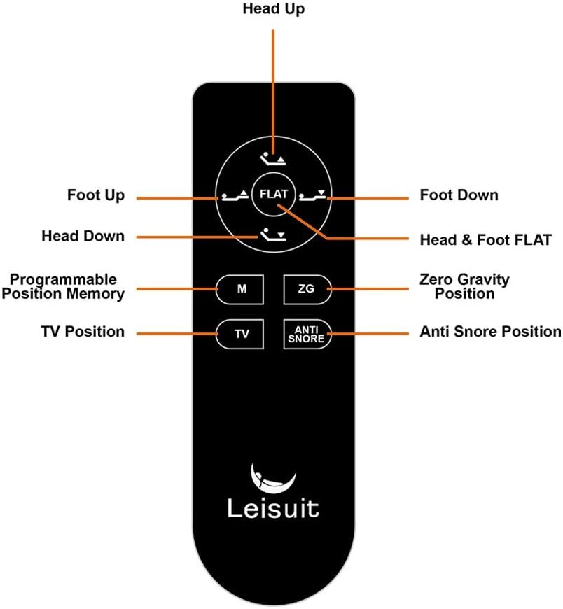 Leisuit Upholstered Adjustable Bed Review - Remote Control