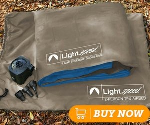 Lightspeed Outdoors 2-Person PVC-Free Air Bed with Battery Operated Pump