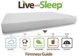 Live and Sleep - Resort 10-Inch Memory Foam Mattress Review Firmness