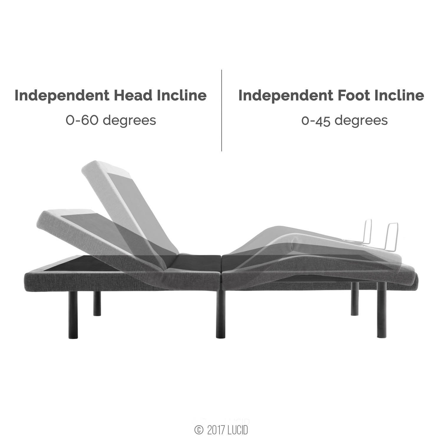 Lucid L300 Adjustable Bed Head & Feet Articulation - Inexpensive Cheap Adjustable Beds