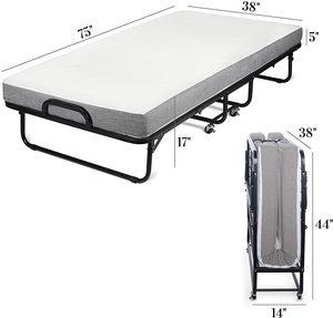 Milliard Diplomat Folding Bed - Size and Dimensions