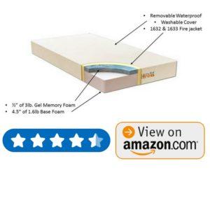 My First Premium Memory Foam Hypoallergenic Baby Crib Mattress with Plush Removable Waterproof Cover