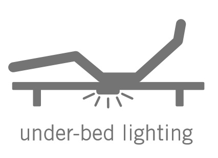 Under bed lighting Leggett & Platt Prodigy 2.0 Split Adjustable Bed