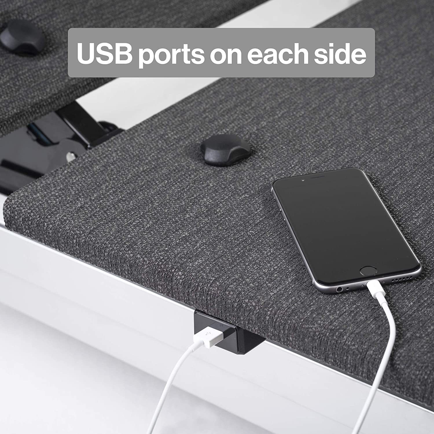 Yaasa Luxe Adjustable Bed Reviews - USB ports