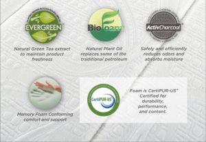 Zinus Green Tea Memory Foam Mattress Features