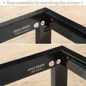 Zinus Modern Studio Bed Frame 1500 Review - Slots to attach Headboard